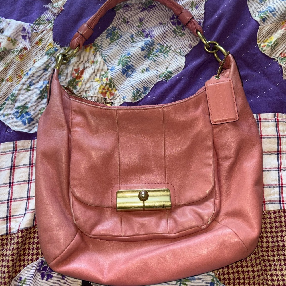 Coach Blush Pink Leather Shoulder Bag